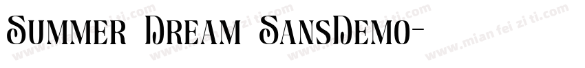Summer Dream SansDemo字体转换